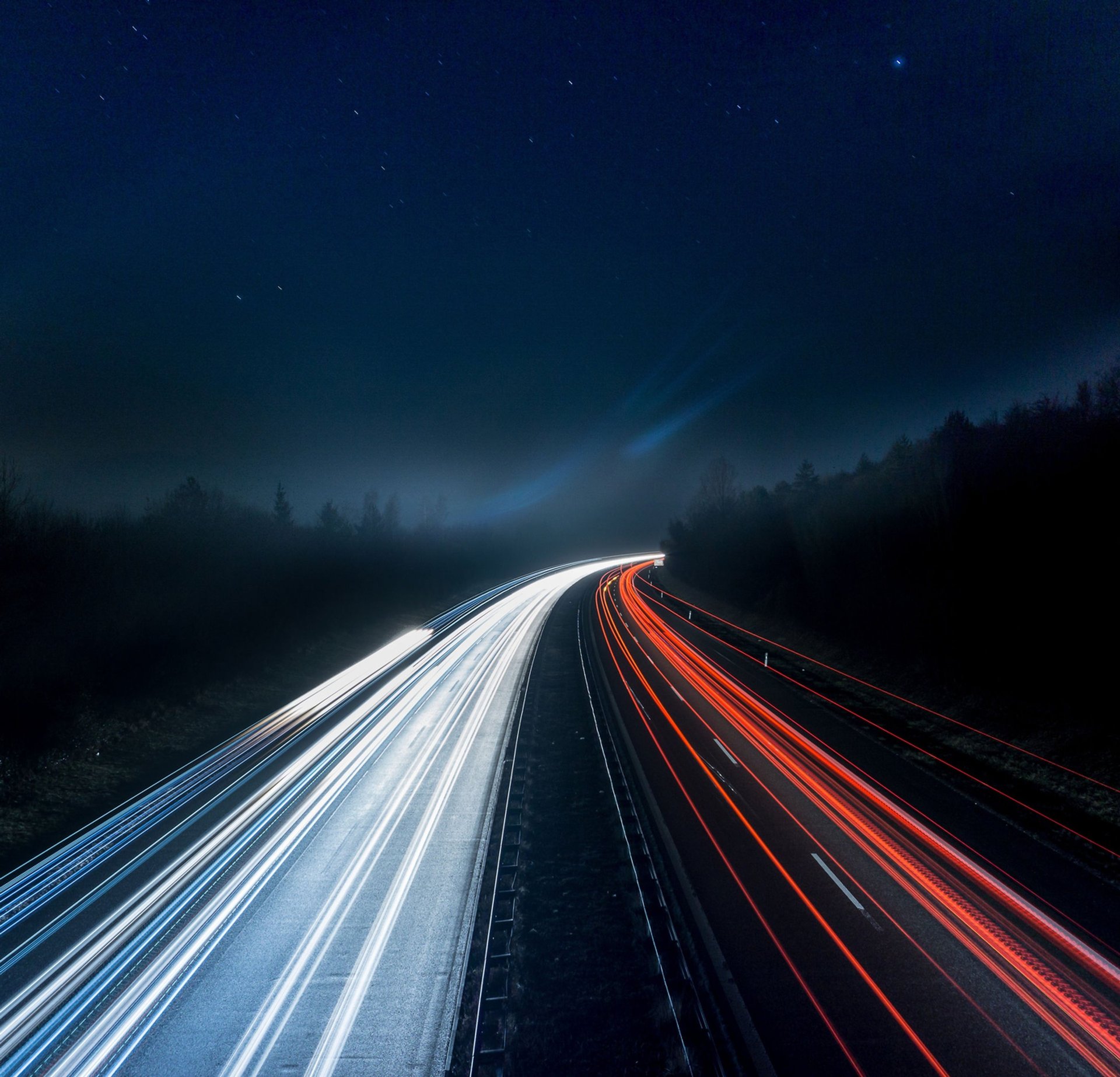 Highway at night